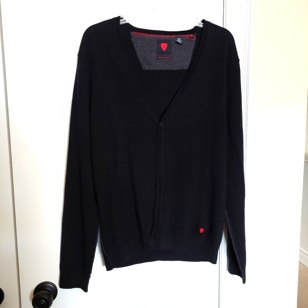 Strellson - Men's Large black Button-Up Cardigan